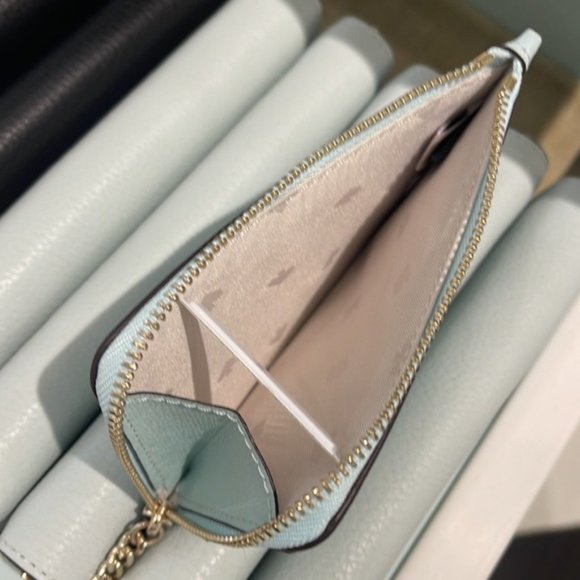 Kate Spade Darcy Medium L-Zip Card Holder Blue Glow - Picture 3 of 13